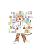 Art by LJD Pharmacist Aubie 8x8 Print