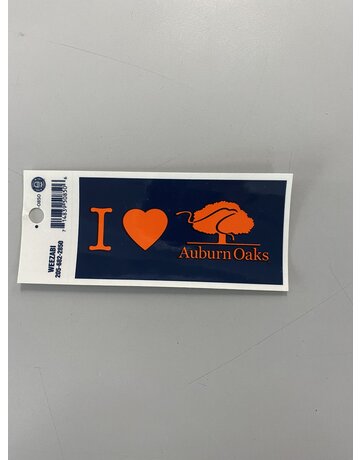 Angelus Pacific I Heart Auburn Oaks Decal
