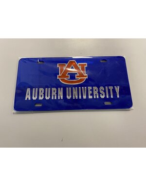 Wincraft AU Auburn University Blue Plastic License Plate