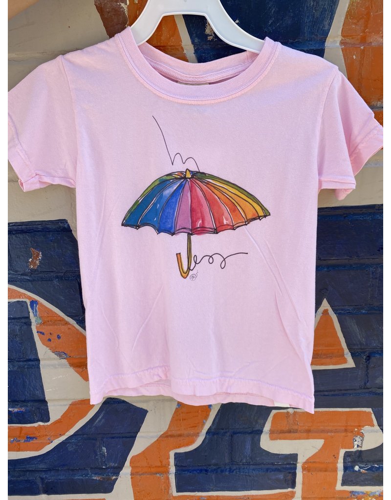 Art by LJD Watercolor Toddler Umbrella T-Shirt