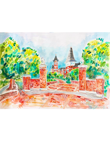 Art by LJD Samford Walkway 30x40 Inch Print