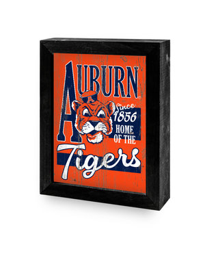 Legacy Auburn Since 1856 Home of the Tigers Wooden Shadow Sign