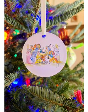 Art by LJD Watercolor Nativity Ornament