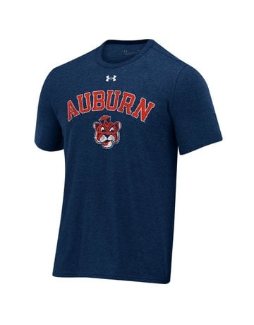 Under Armour Arch Auburn Vintage Aubie Head Legacy Triblend T-Shirt