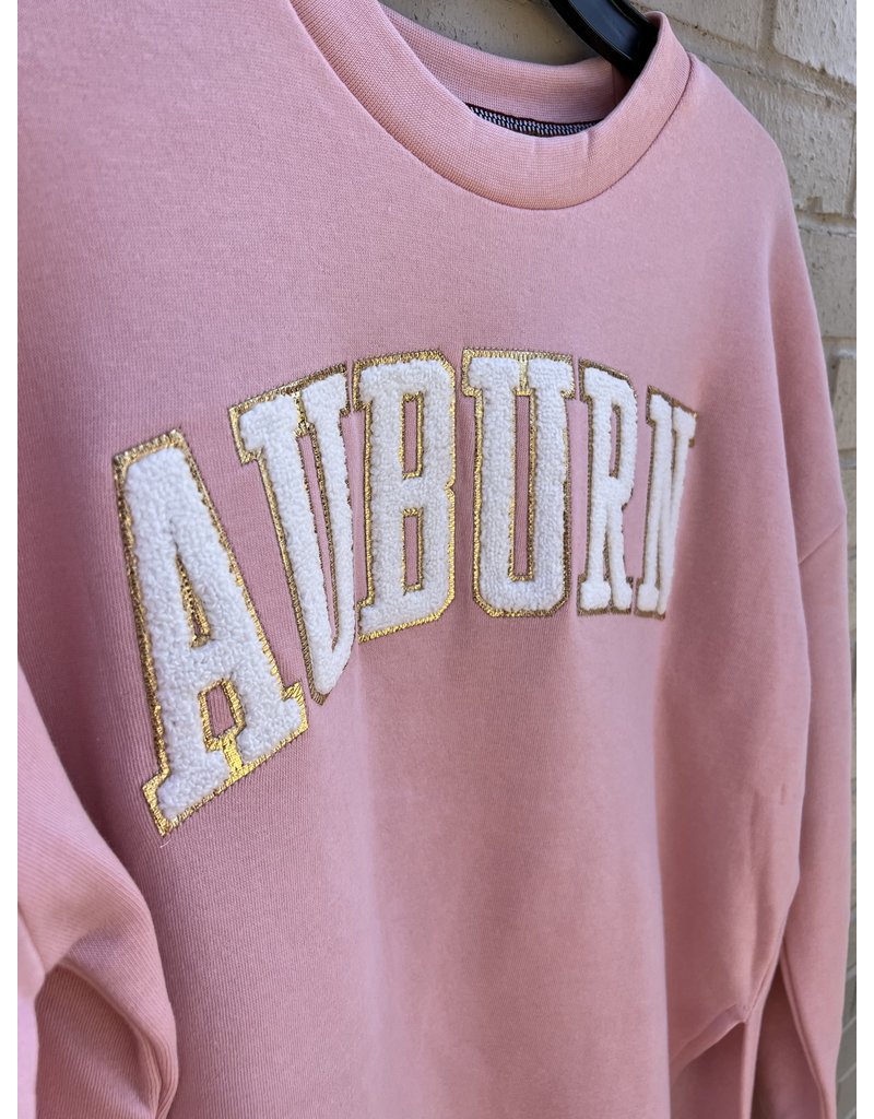 Pressbox Arch Auburn Sweatshirt with Gold Accent