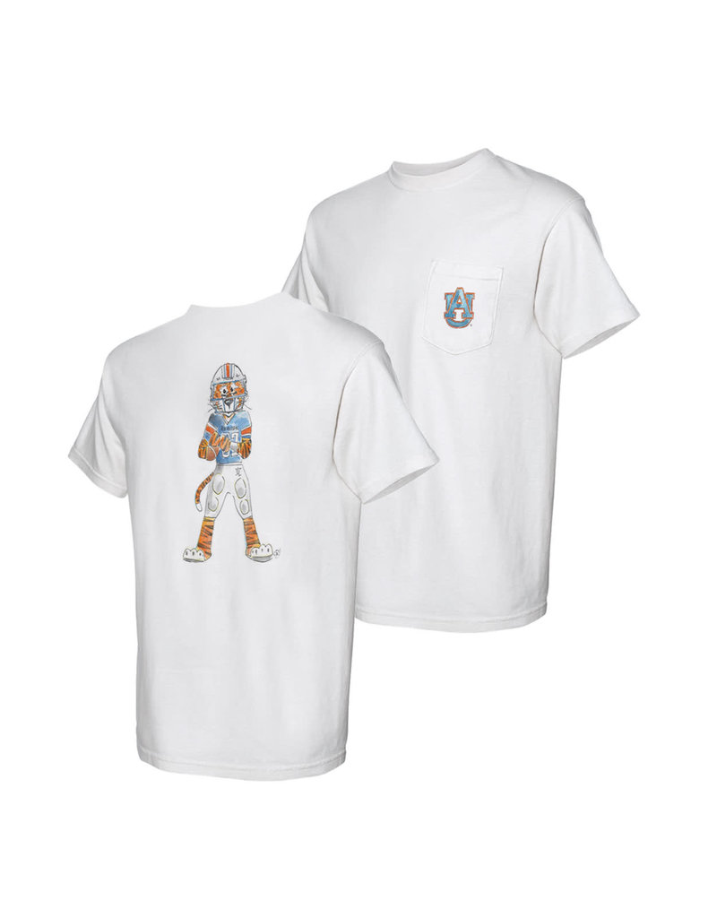 MV Sport Classic Watercolor Aubie Football T-Shirt