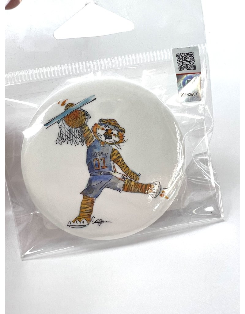 Collegiate Trading Company aubie  watercolor slam dunk button