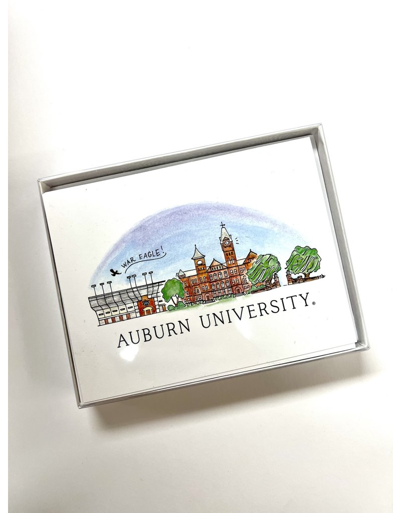 Valiant Gifts Auburn Skyline Boxed Note Cards 10 Pack