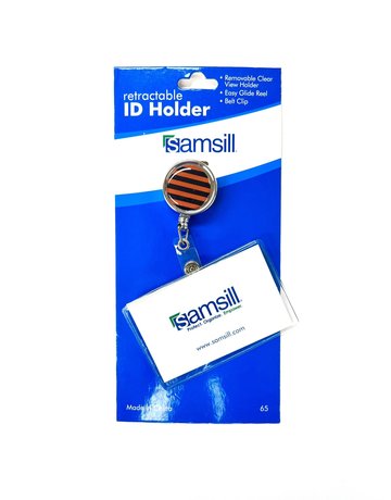 Samsill Retractable Horizontal Stripe ID Holder