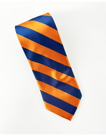 Jardine Associates Orange and Navy Striped Tie