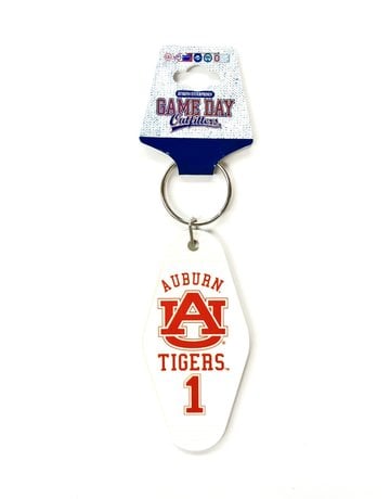 Nisha Auburn AU Tigers 1 Motel Keychain, White