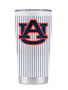 Gametime Lights LLC AU Pinstripe Print 20 oz. Tumbler with Lid