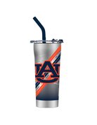 Gametime Lights LLC Auburn 20oz. Stainless Steel Straw Tumbler War Eagle 360 Stripes
