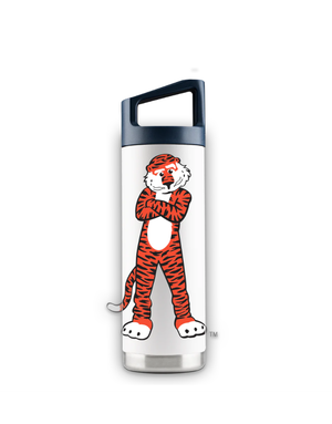 Gametime Lights LLC Standing Aubie 16 oz White Stainless Bottle