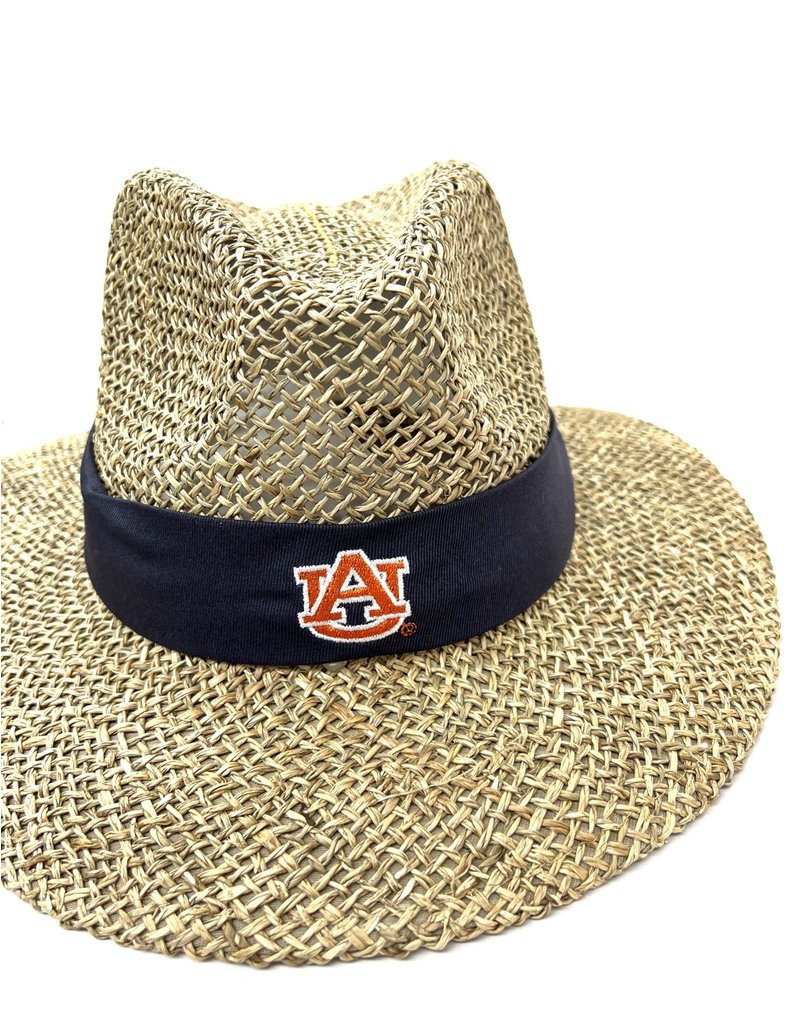 The Game AU Straw Hat with Navy Band