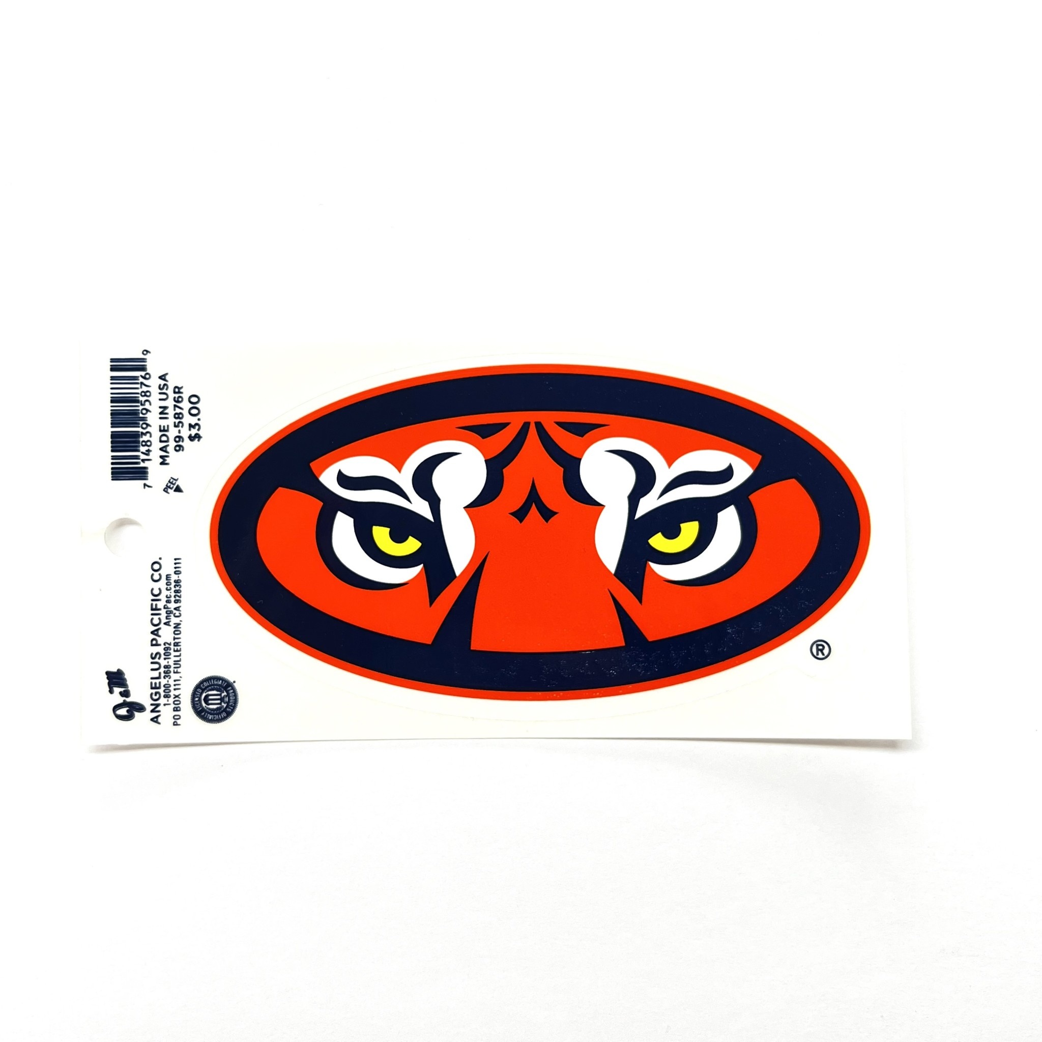 Angelus Pacific TigereyesDecal J&M Bookstore Downtown