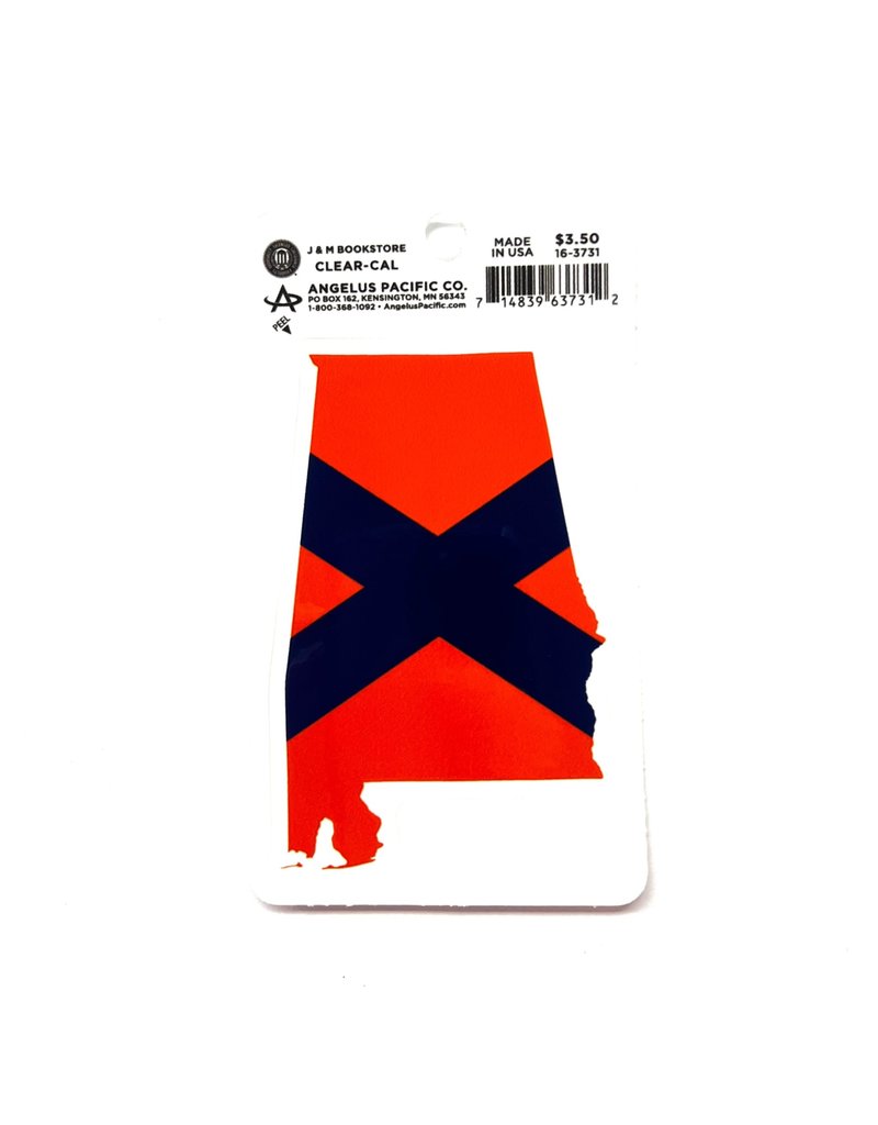 Angelus Pacific Orange/Navy State Outline Decal