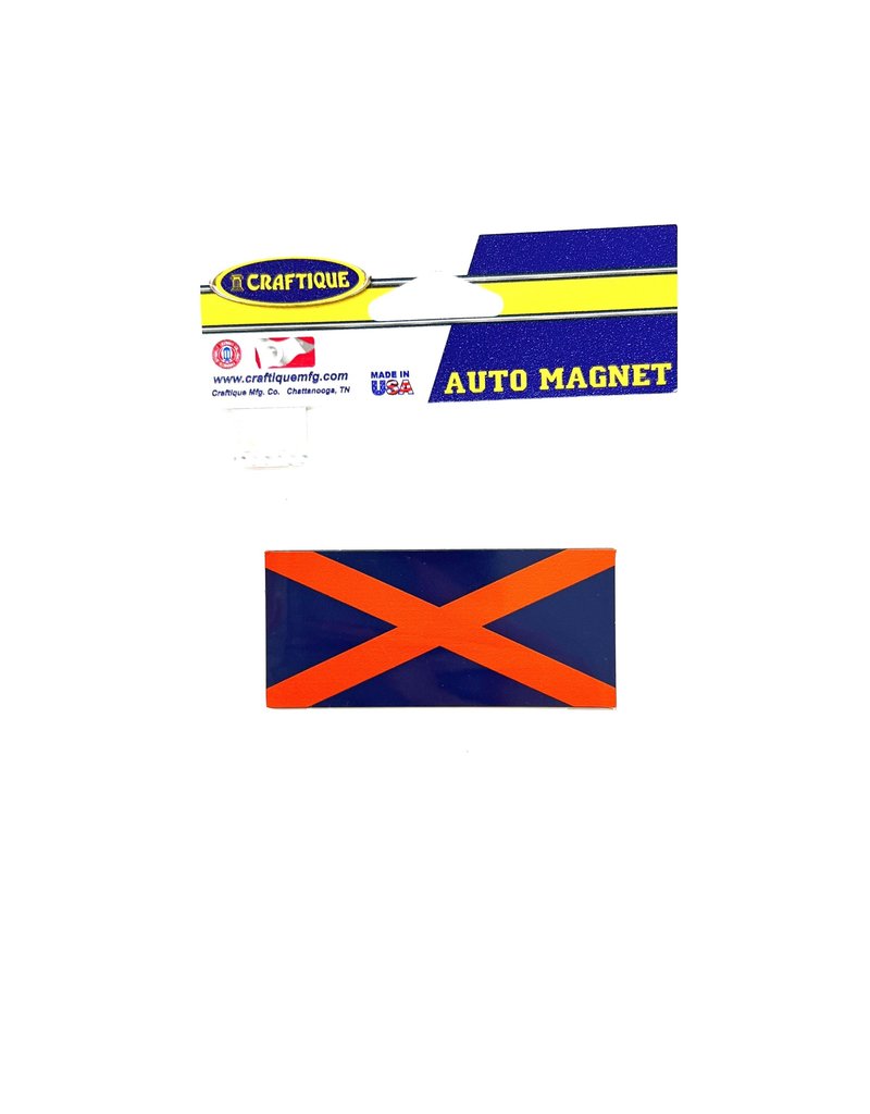 Craftique State Outline Magnet 3" Navy Orange