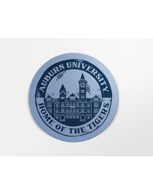 Image One Round Auburn University Samford Hall Stamp Decal