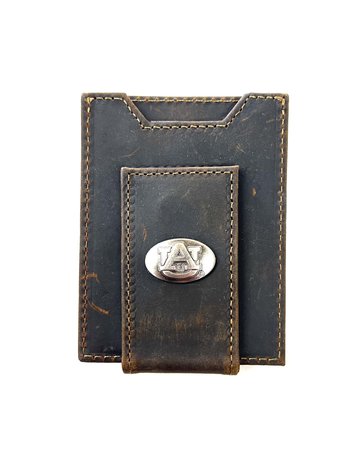 Zep Pro Light Brown Crazy Horse Front Pocket Wallet - Auburn