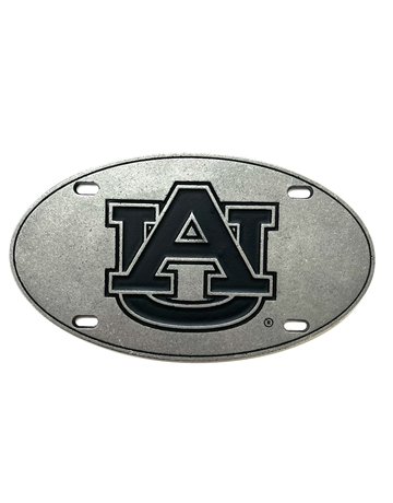 Carson Filled-In AU Oval Pewter License Plate
