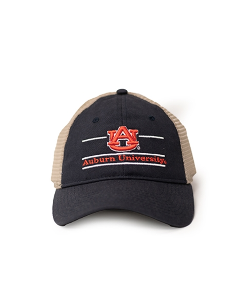 The Game AU Auburn University Split Bar Two Tone Dirty Mesh Hat, Navy/Stone