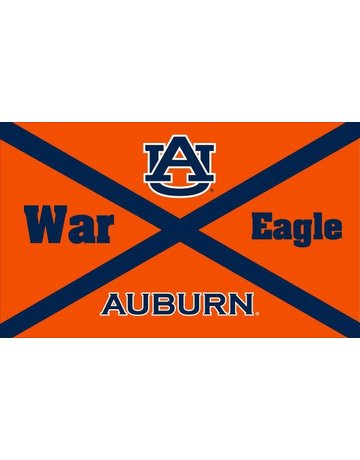 Sewing Concepts AU Auburn War Eagle Silk Screen Flag, 3X5