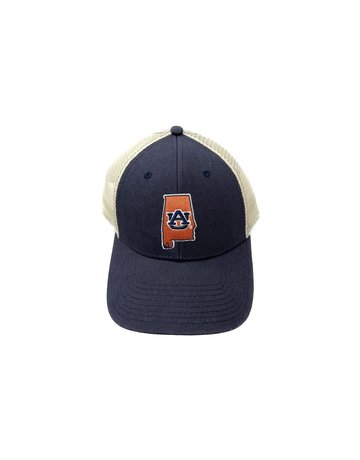 The Game AU Orange State Outline Navy Mesh Hat