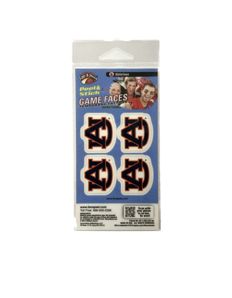 Innovative Adhesives AU Game Face Tattoo, 4 pk Waterless