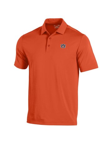 Under Armour Auburn Script Striped Polo