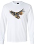 Art by LJD Watercolor Flying Golden Eagle Long Sleeve T-Shirt