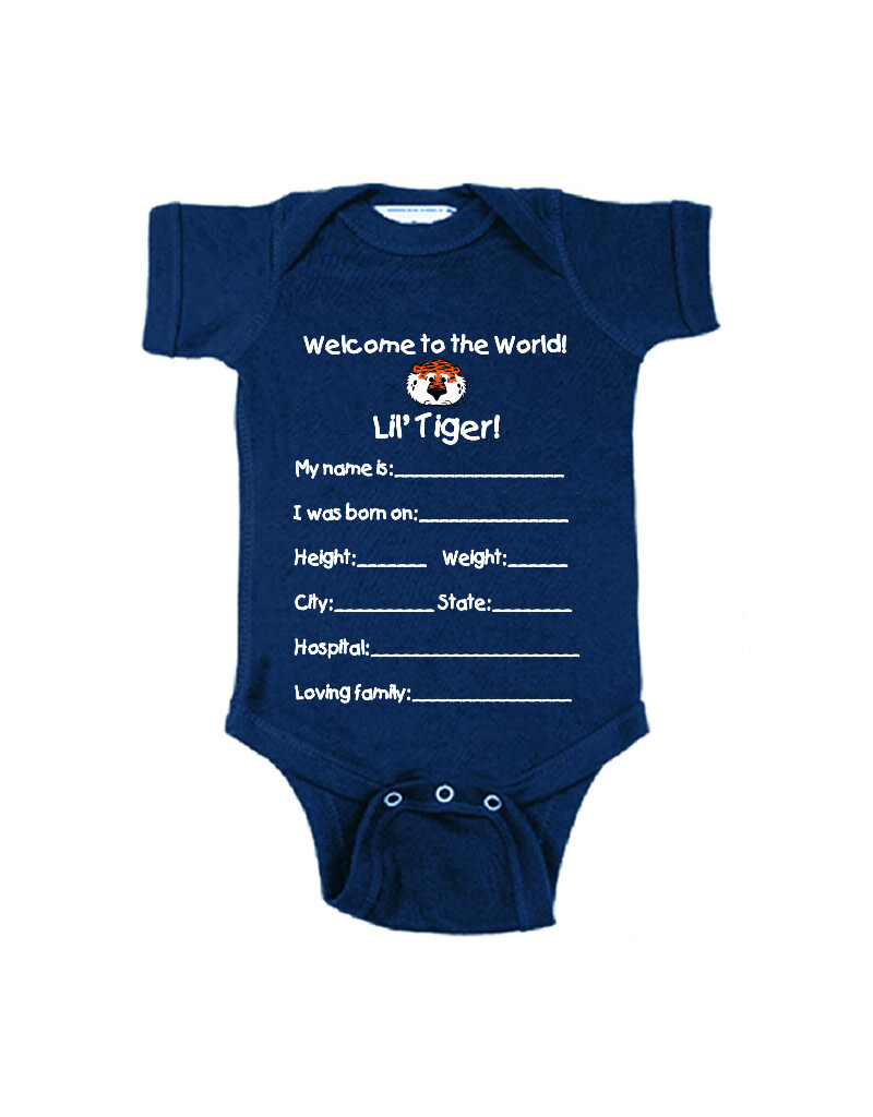 Two Feet Ahead Welcome to the World Lil Tiger Onesie
