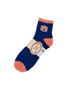 Donegal Bay Auburn Solid Navy Fuzzy Socks