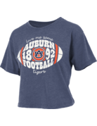 Pressbox Love Me Some Auburn Football Crop T-Shirt