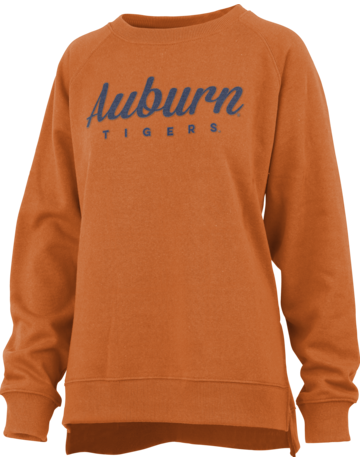 Women's Pressbox Navy Auburn Tigers Bishop Bleach Wash T-Shirt