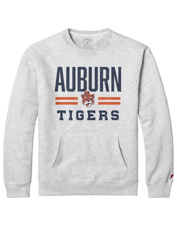 League Collegiate Wear Auburn Two Bar Aubie Tigers Crew with Front Pocket