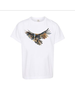 Art by LJD Youth Watercolor Golden Eagle T-Shirt