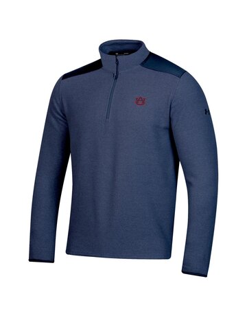 Under Armour AU Micro Fleece 1/4 Zip Pullover with Navy Shoulder