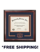 University Frame Diploma Frame G- Satin Mahogany Frame  Logo Mat