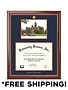 University Frame Diploma Frame C - Double Opening Classic Mahogany Gold Trim Frame Medallion - Landmark Litho