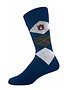 Two Feet Ahead AU Argyle Crew Sock, Navy/White, 10-13