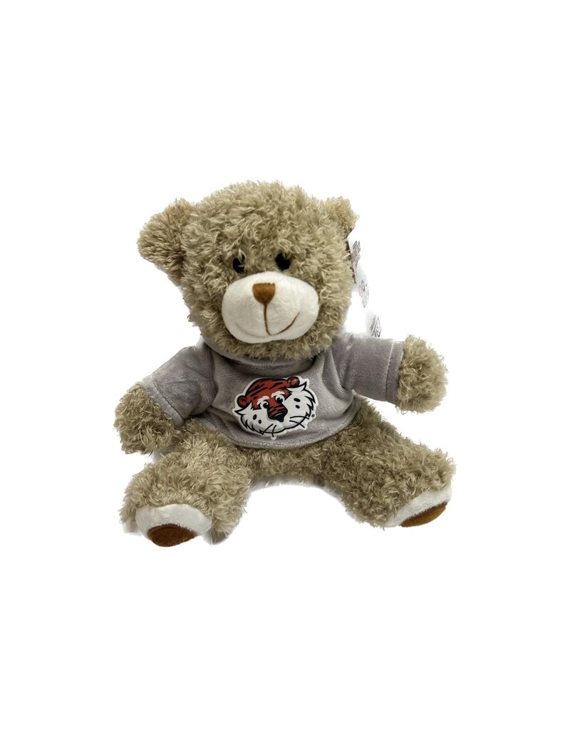 Nisha Plush Teddy Bear with Grey Aubie Head Hoodie