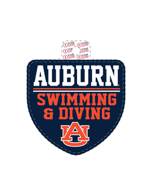 Image One Auburn Swimming & Diving Shield Decal