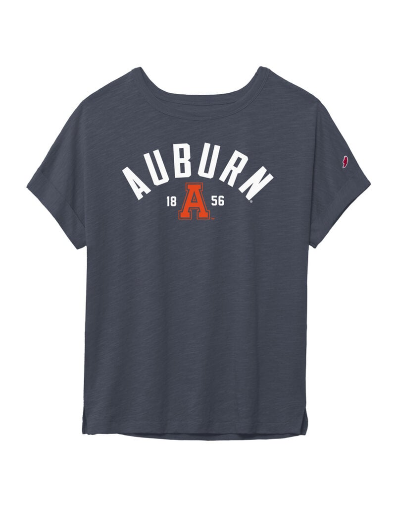 League Collegiate Wear Womens Auburn Throwback A 1856 Cuffed Sleeve T-Shirt