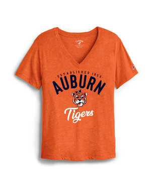League Womens Auburn Tigers Aubie V-Neck T-Shirt
