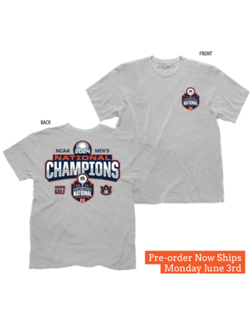 Retro Brand NCAA Men's Auburn Golf 2024 National Champions T-Shirt
