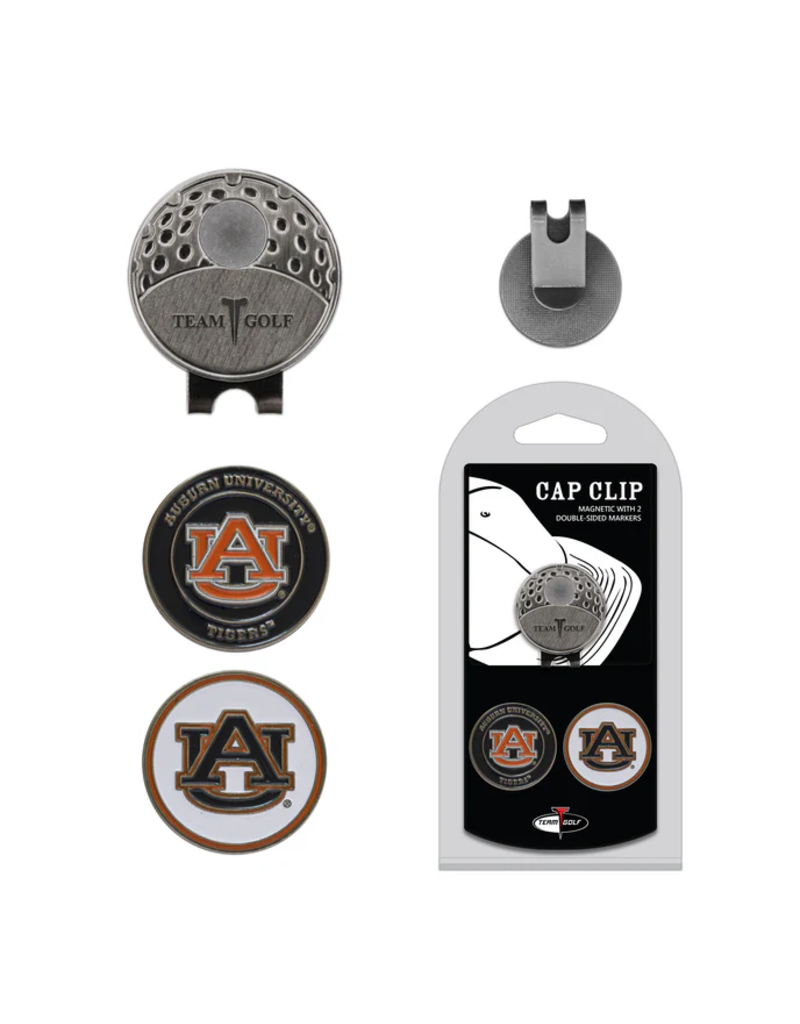 Team Golf Auburn Golf Cap Clip with 2 Ball Markers