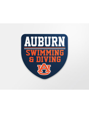 Image One Auburn Swimming & Diving Shield Decal