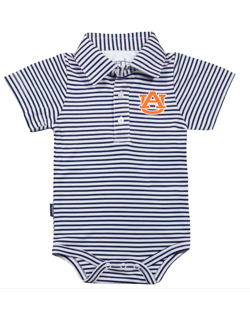 Garb New Aubie Carson Boys Striped Polo Onesie