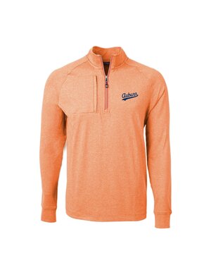 Cutter & Buck Script Auburn Adapt Eco Heather 1/4 Zip Pullover